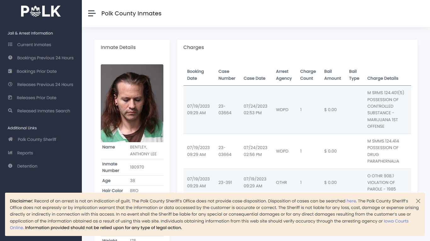Inmate Details - Polk Inmates