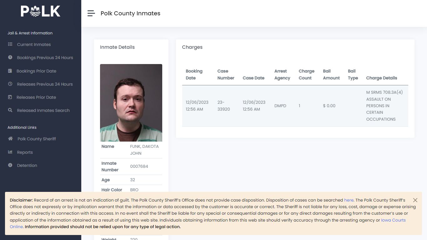 Inmate Details - Polk Inmates